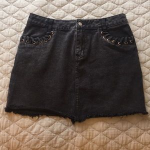 Black Jean Skirt